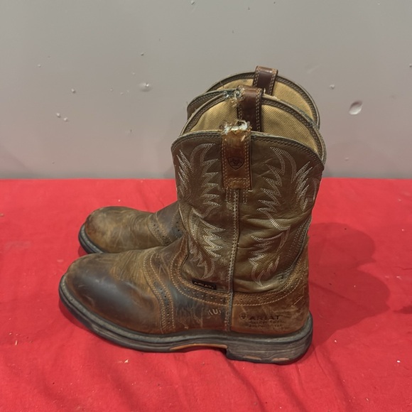 Ariat Brown Leather Western Boots - Picture 3 of 7